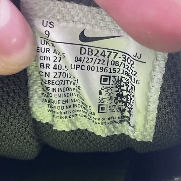 Nike Crater Impact Mens Size 9 Green Athletic Running Shoes Sneakers DB2477-302 - Picture 12 of 12